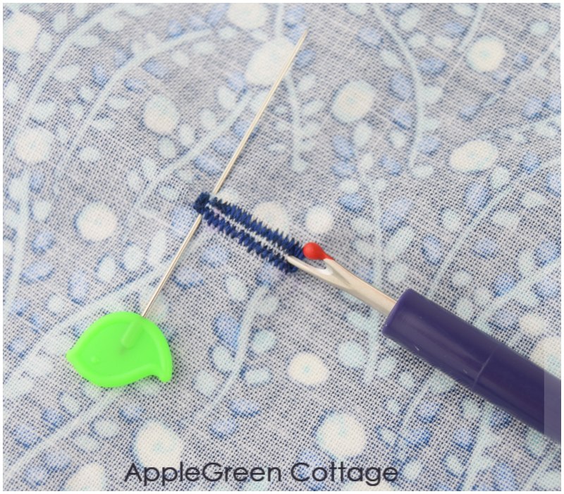 opening the buttonhole with seam ripper