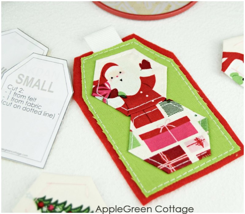 santa image on diy gift tag