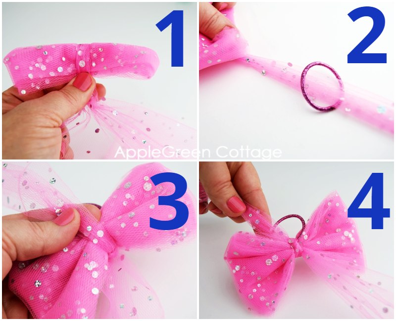 how to make bows out of tulle