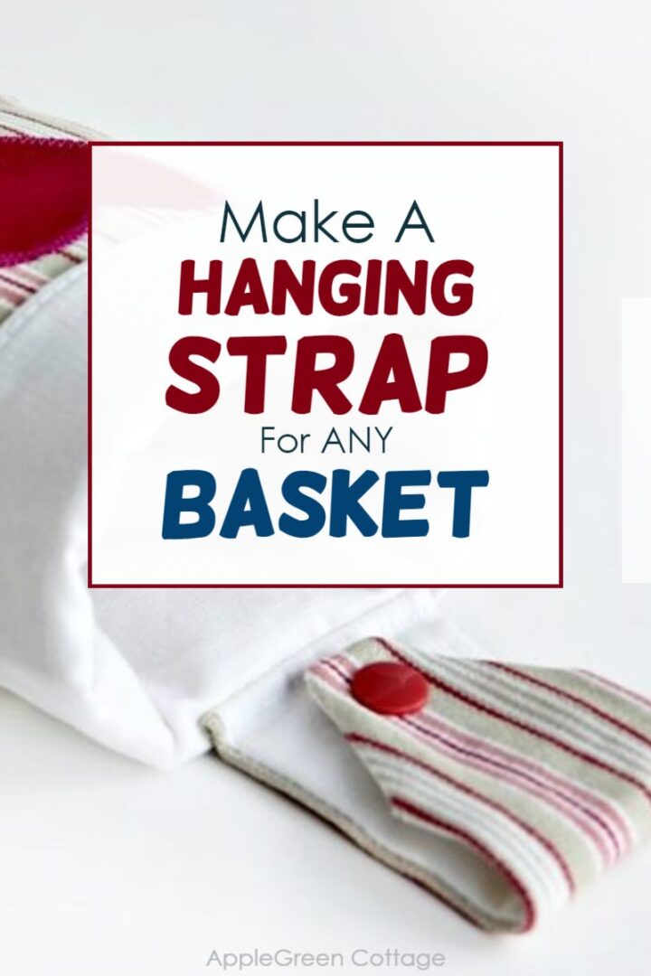 hanging basket with a homemade hanging strap