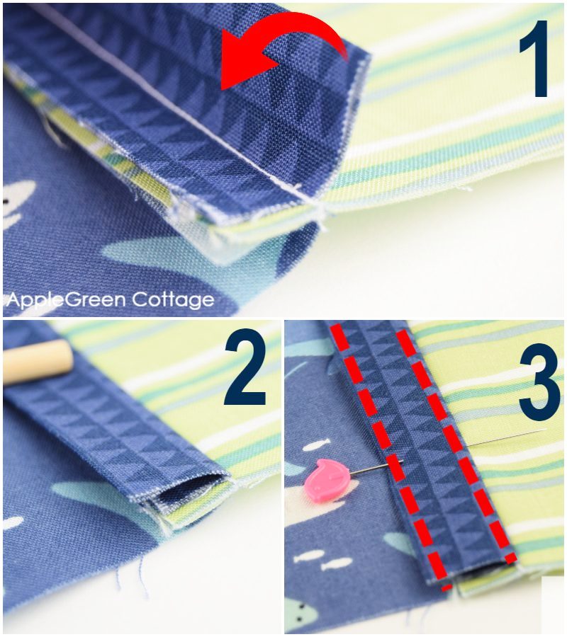 sew pillowcase trim