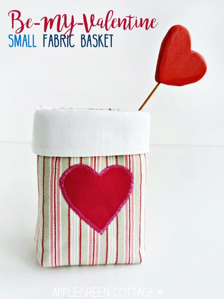 Diy Valentine Basket - Free Valentine Sewing Pattern