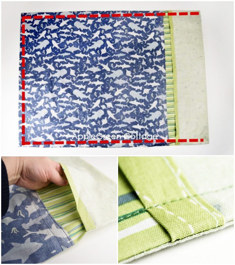 making an envelope pillowcase with French seams