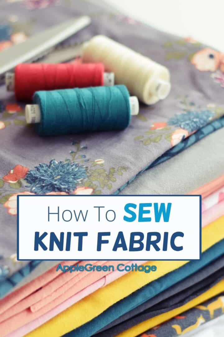 how to sew with knit fabric pin