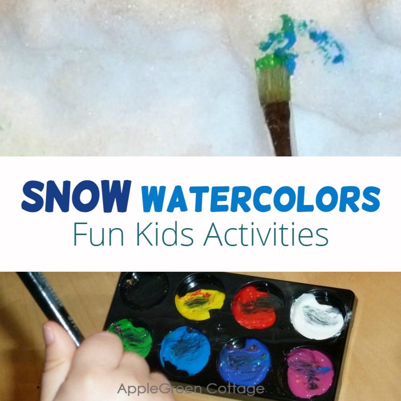 snow watercolors