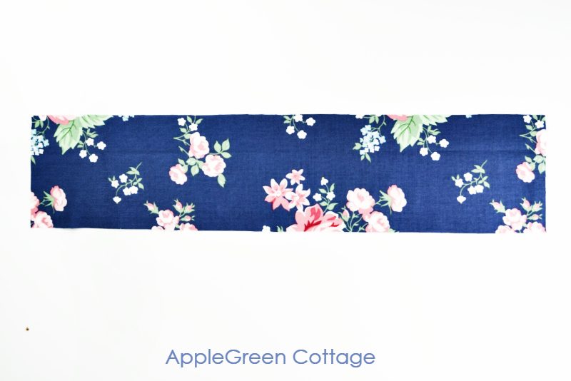 blue floral fabric for a diy scrunchie