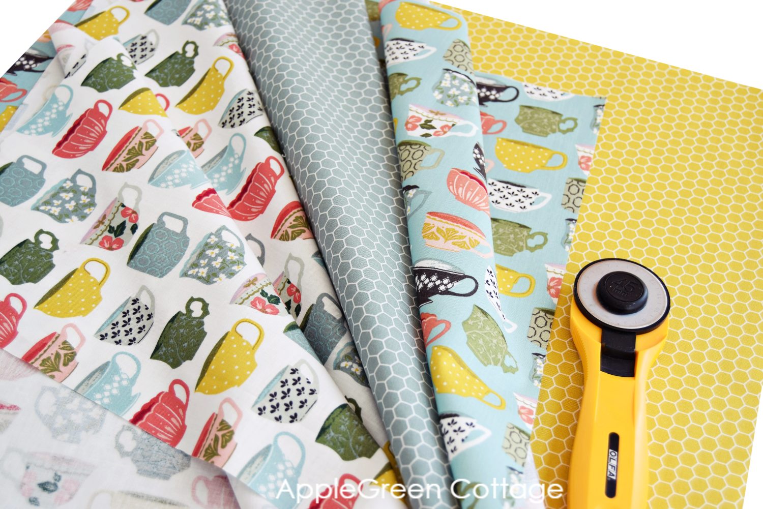 fabric sut in squares to sew napkins