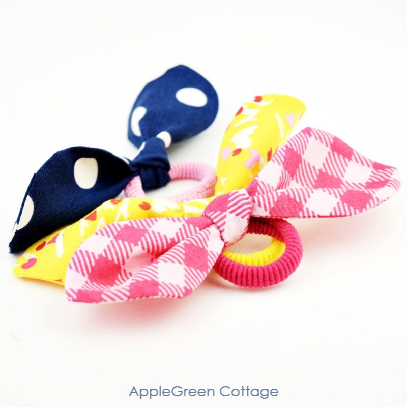 easy diy hair ties in bold fabric prints