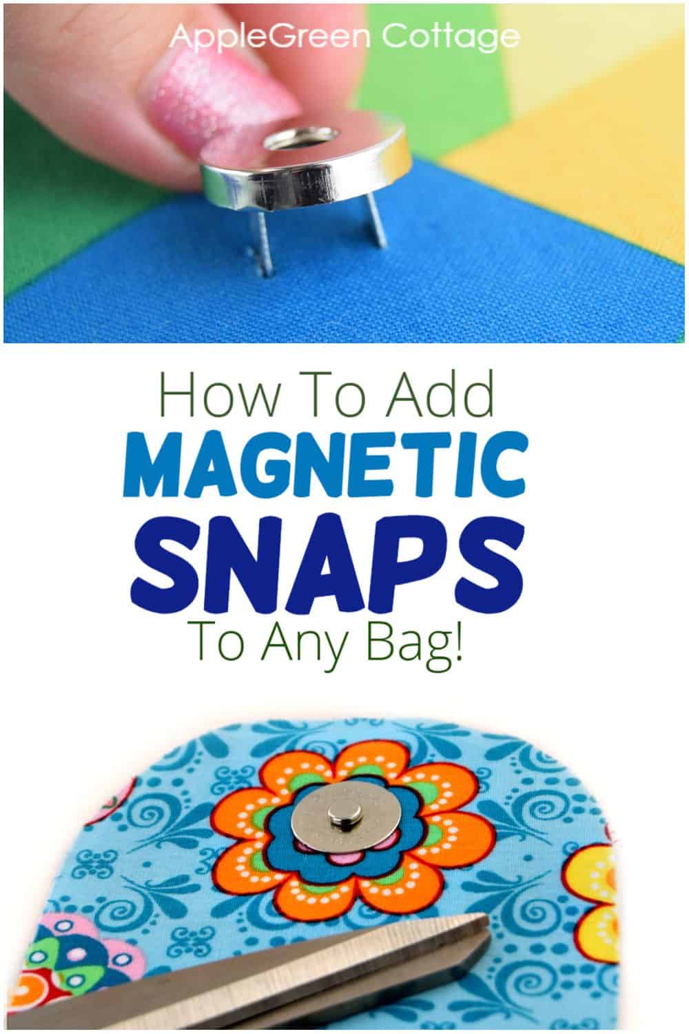 How To Add Snaps to Any Bag AppleGreen Cottage