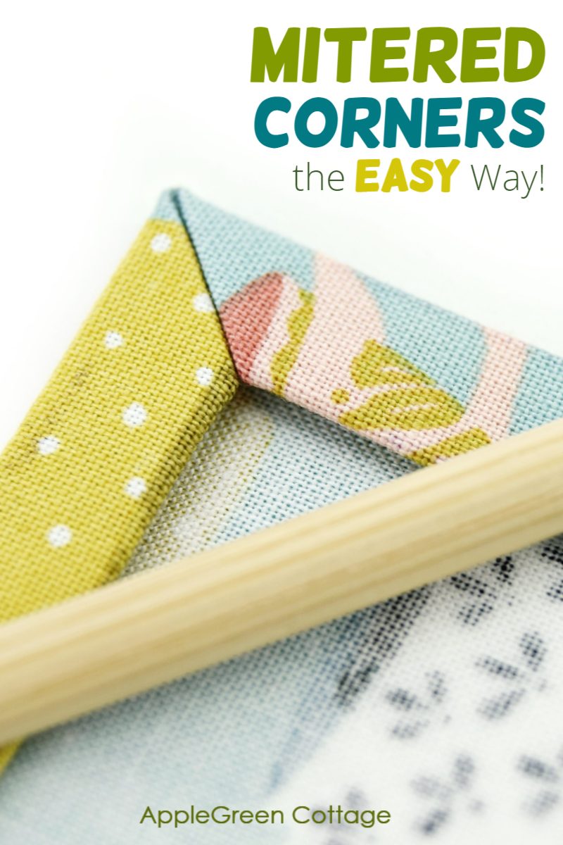 How To Sew Mitered Corners the Easy Way! AppleGreen Cottage