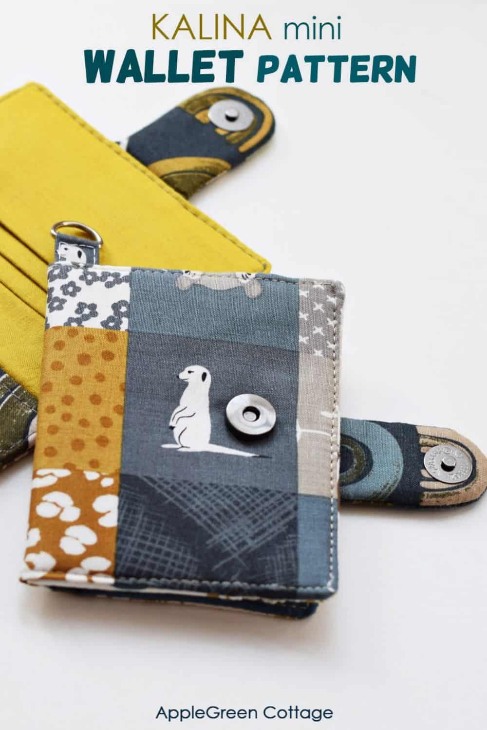 kalina mini wallet sewn with magnetic snaps