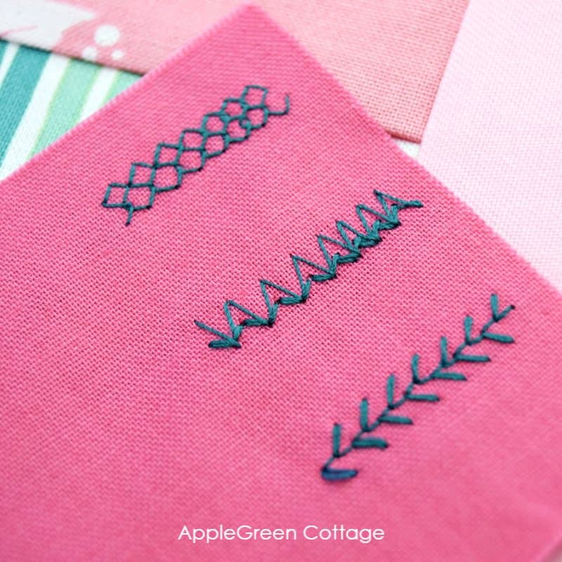 decorative stitches sewn with a sewing machine