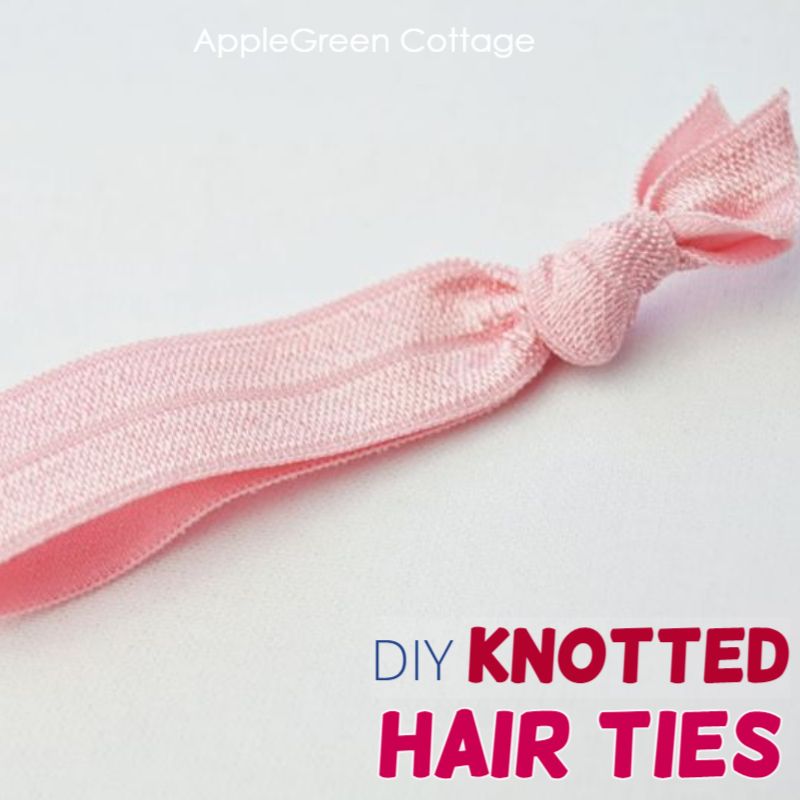 How To Diy Knotted Hair Ties - in Seconds! - AppleGreen Cottage