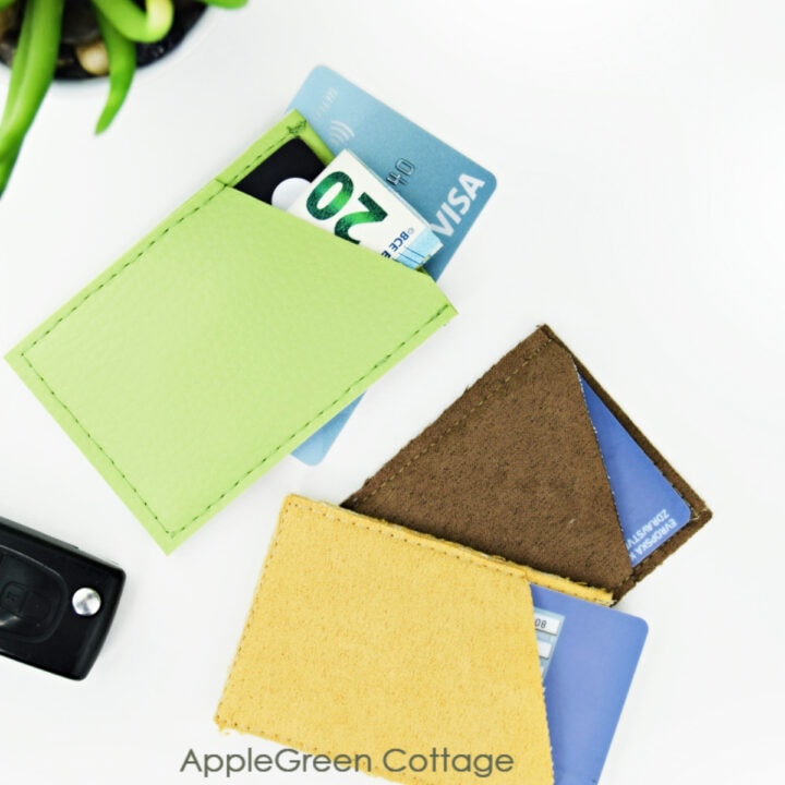 diy card holder wallets in faux leather