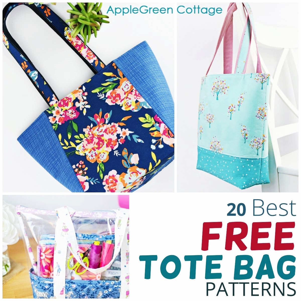 Sew Easy Big Tote Bag - free sewing tutorial