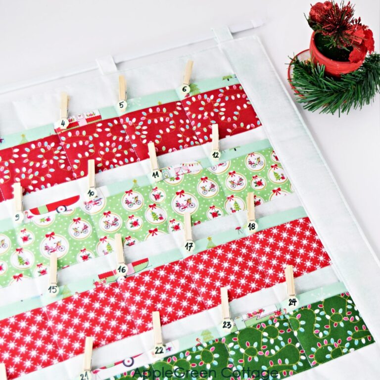 Diy Advent Calendar Pretty And Easy to Sew! AppleGreen Cottage