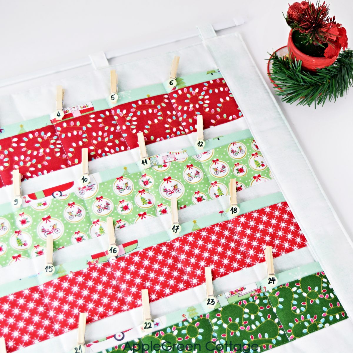 homemade fabric advent calendar