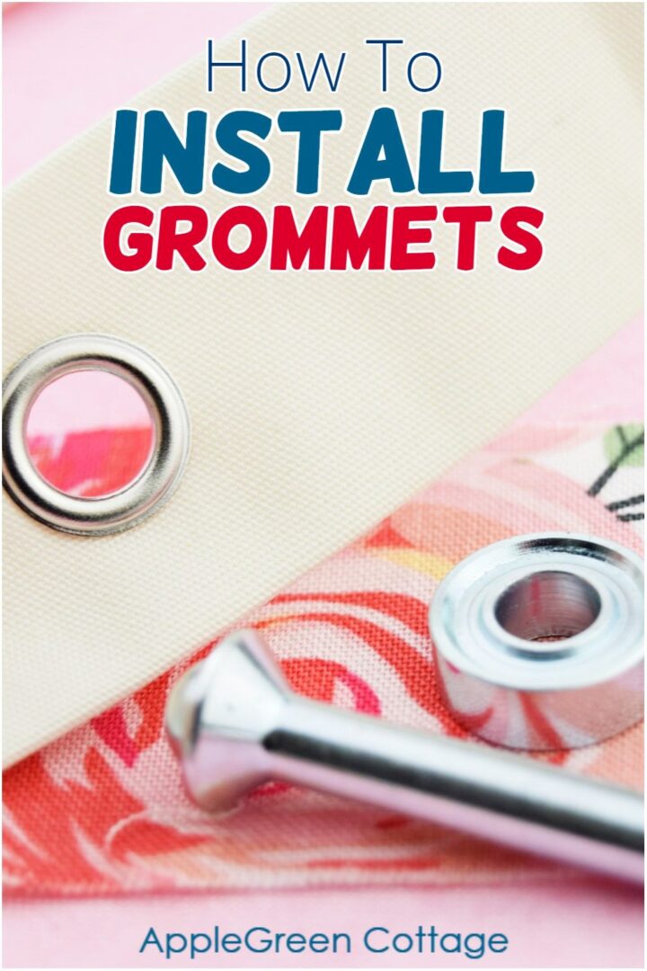 installed grommet on fabric