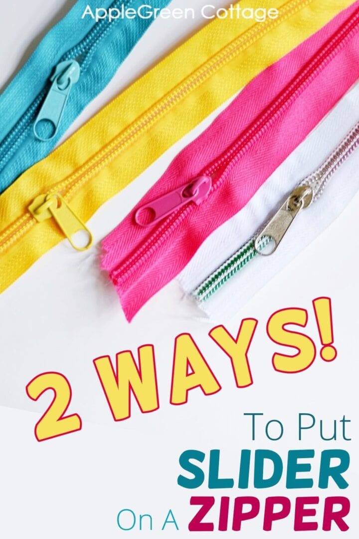 how to put slider on a zipper tutorial