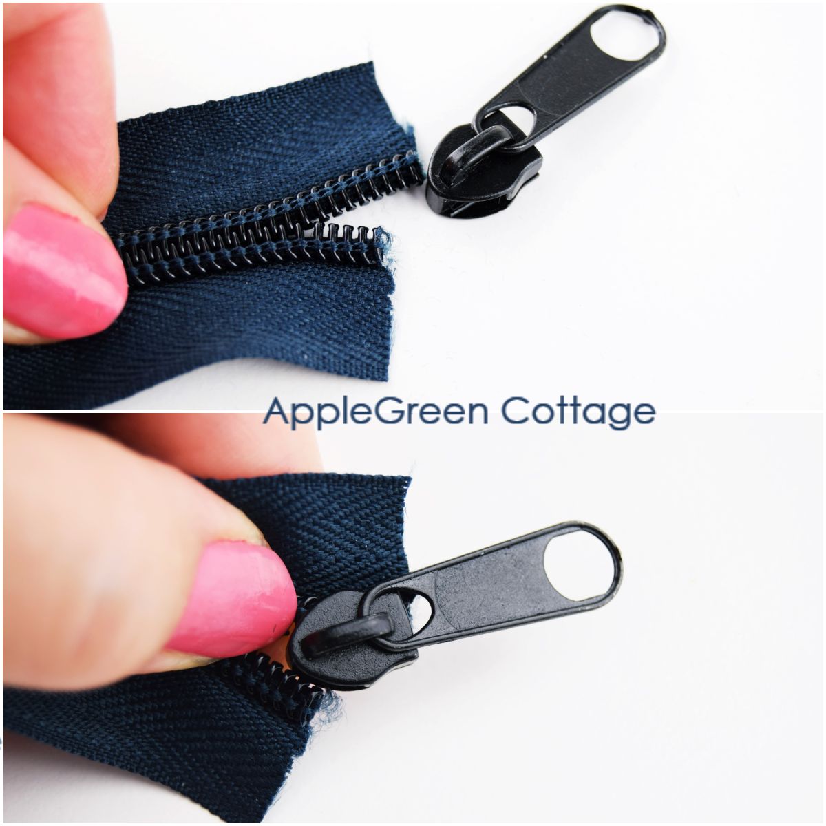 How To Put A Slider On A Zipper AppleGreen Cottage