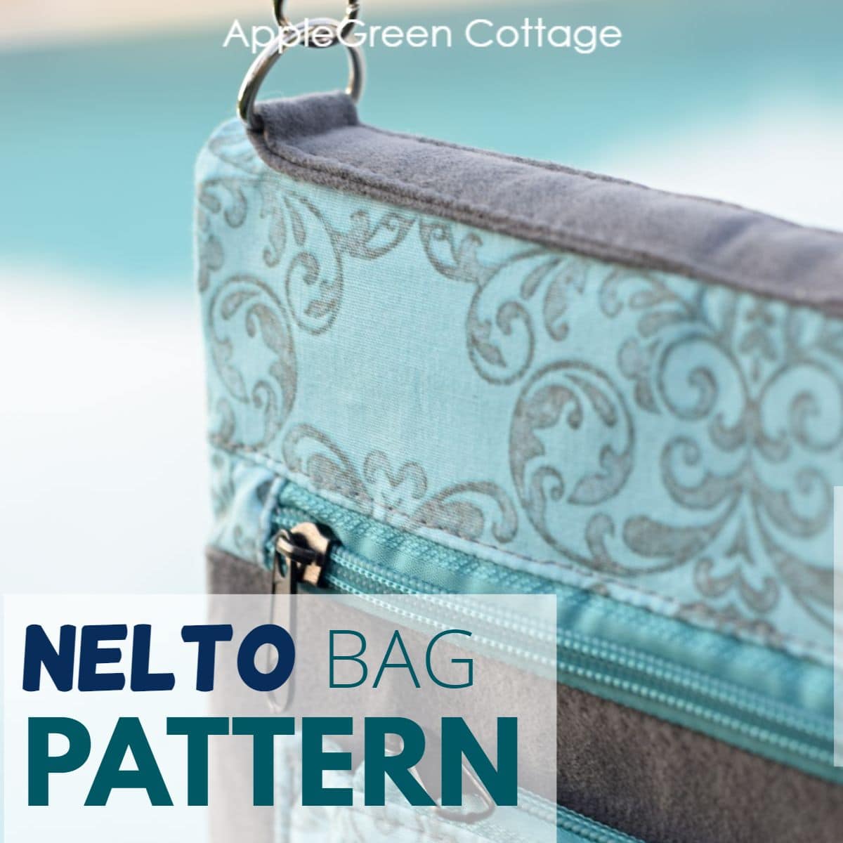 nelto bag detail on a bright background to show a unique bag pattern