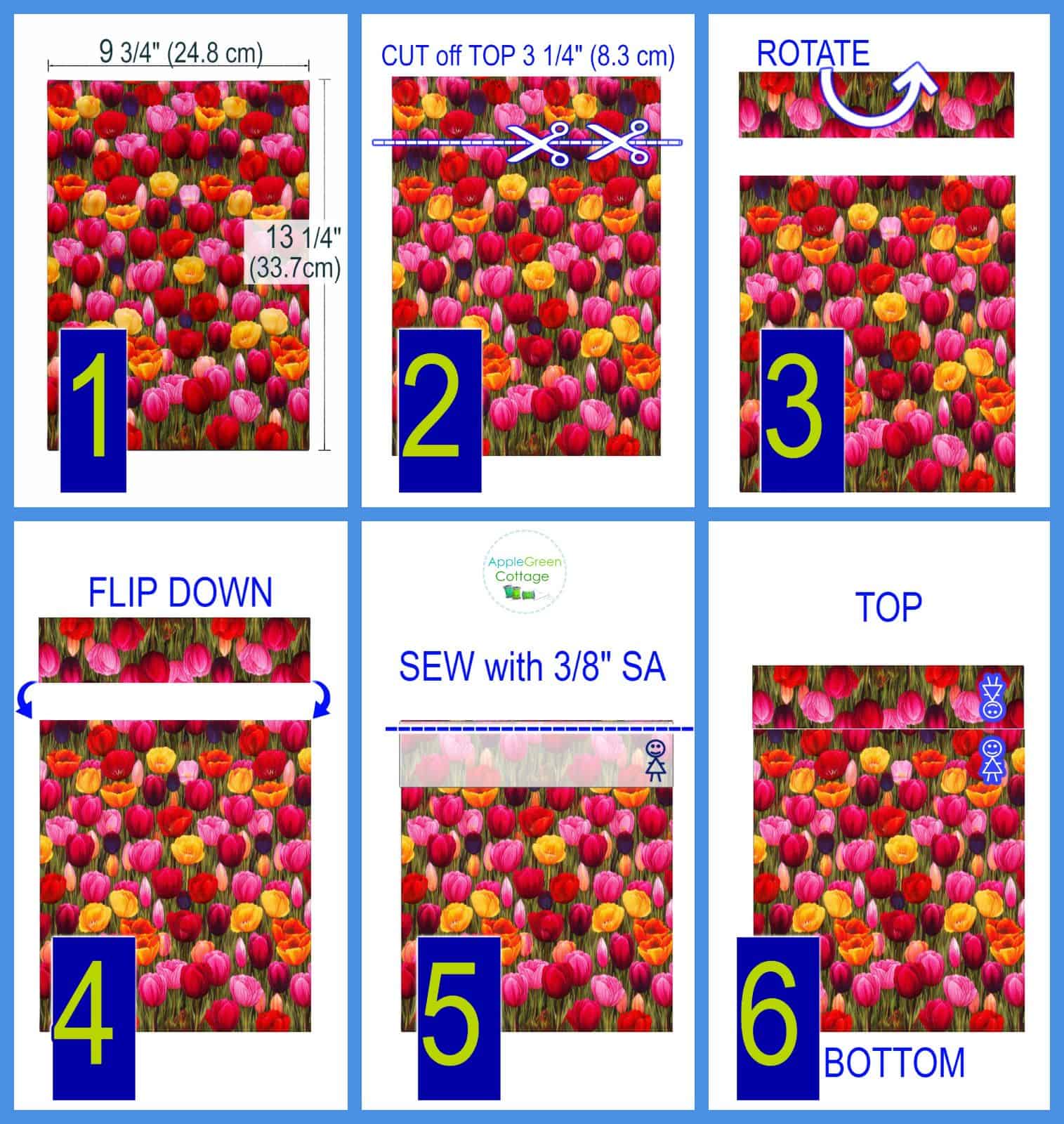 steps to deal with directional prints on Nelto bag pattern.