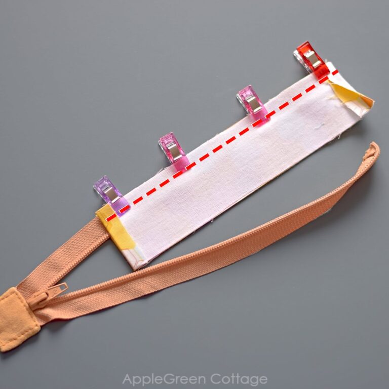 How To Sew a Recessed Zipper In A Tote Bag AppleGreen Cottage