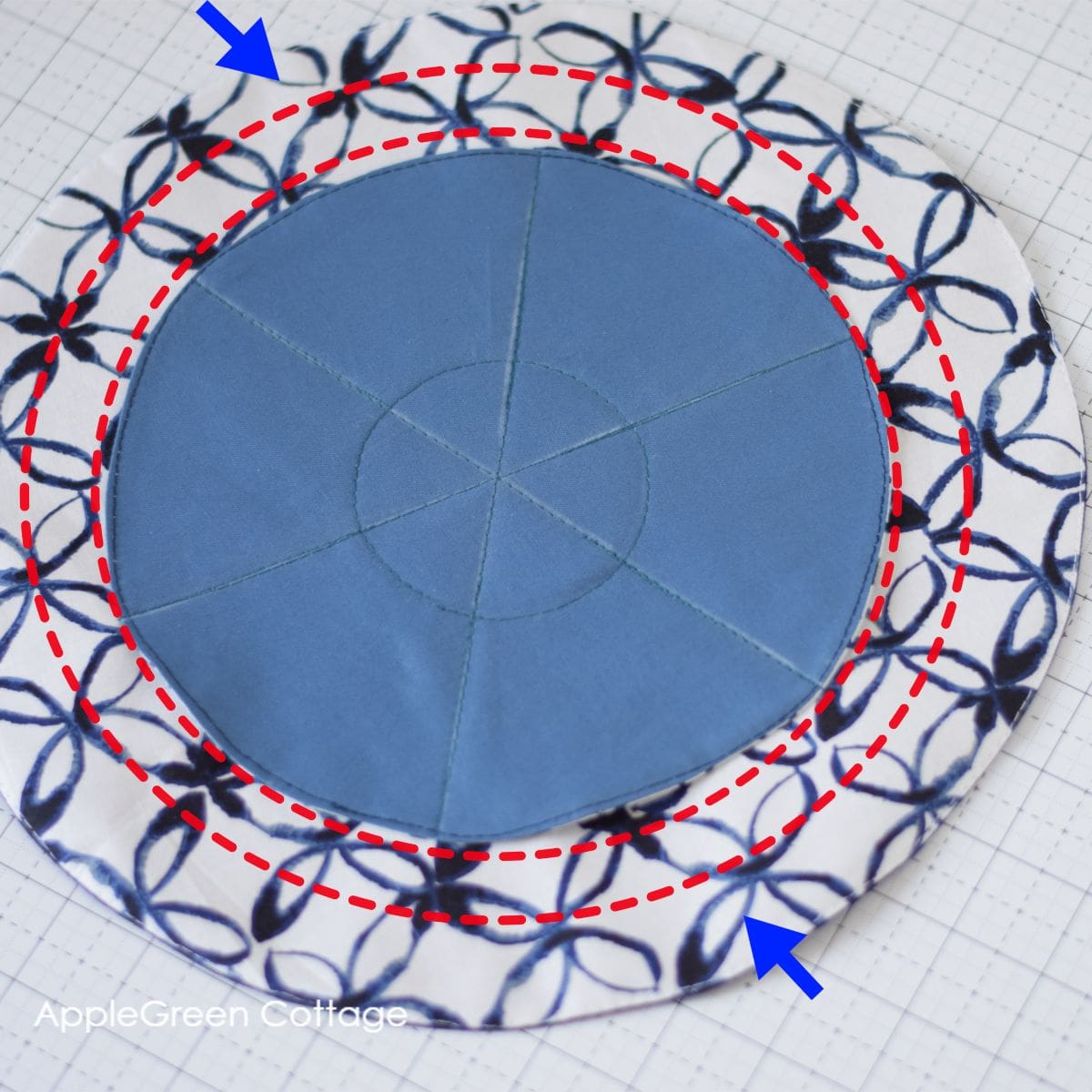 drawstring casing marked for sewing