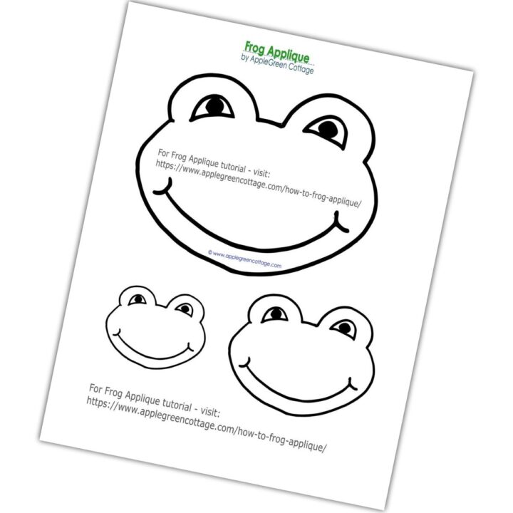 preview of free frog printable page with three printable frog designs