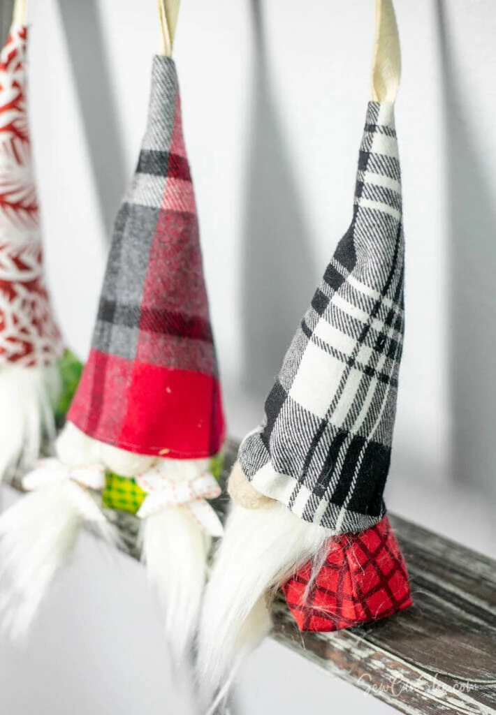 sewing pattern for small gnome ornaments