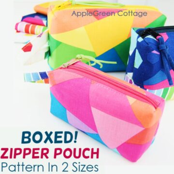 BOXED! Zipper Pouch Pattern - Free Pattern in 2 Sizes