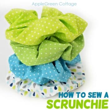 sewing scrunchie from fabric