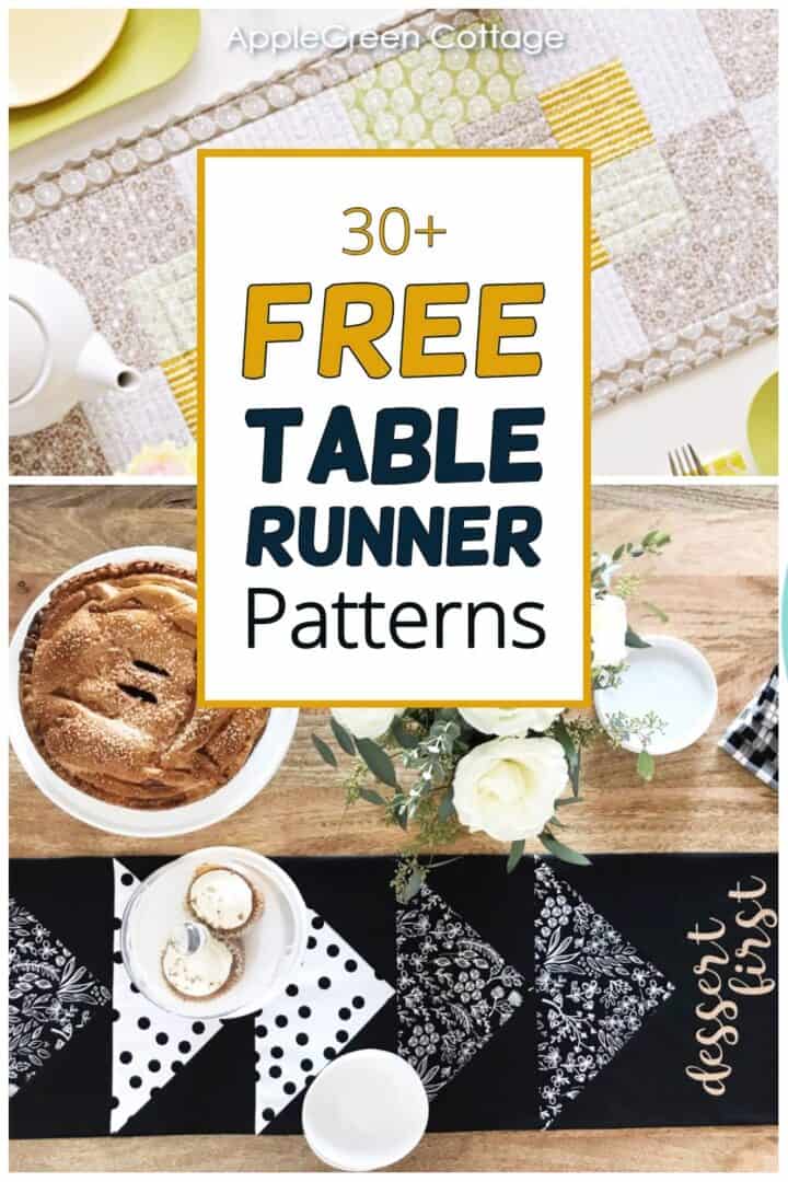30+ Table Runner Patterns - Beautiful and Free!
