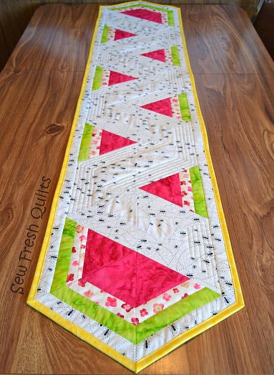 Quilt as you go table runner for fall - Life Sew Savory