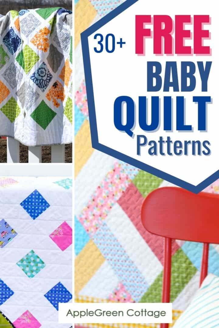 colorful baby quilts patterns displayed in a grid