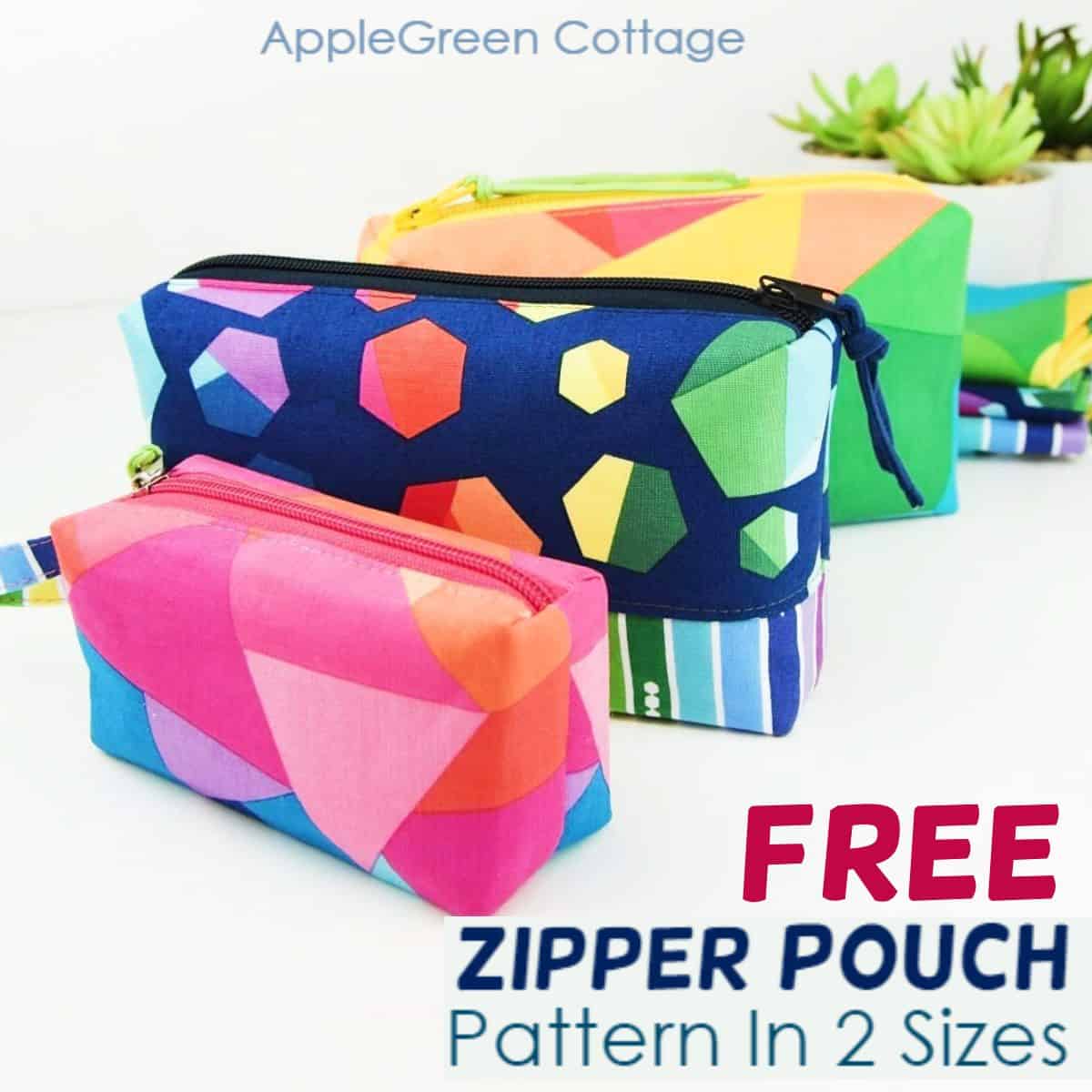 Large Zipper Bag - 12 x 7.5