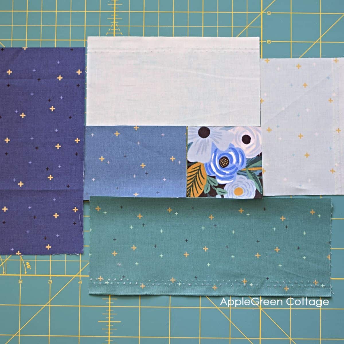 Quilt As You Go Mug Rug AppleGreen Cottage