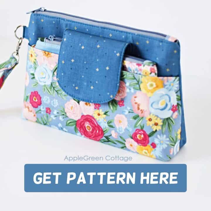 Flat-Bottom Zipper Pouch Pattern -The Sila Bag by AppleGreen Cottage