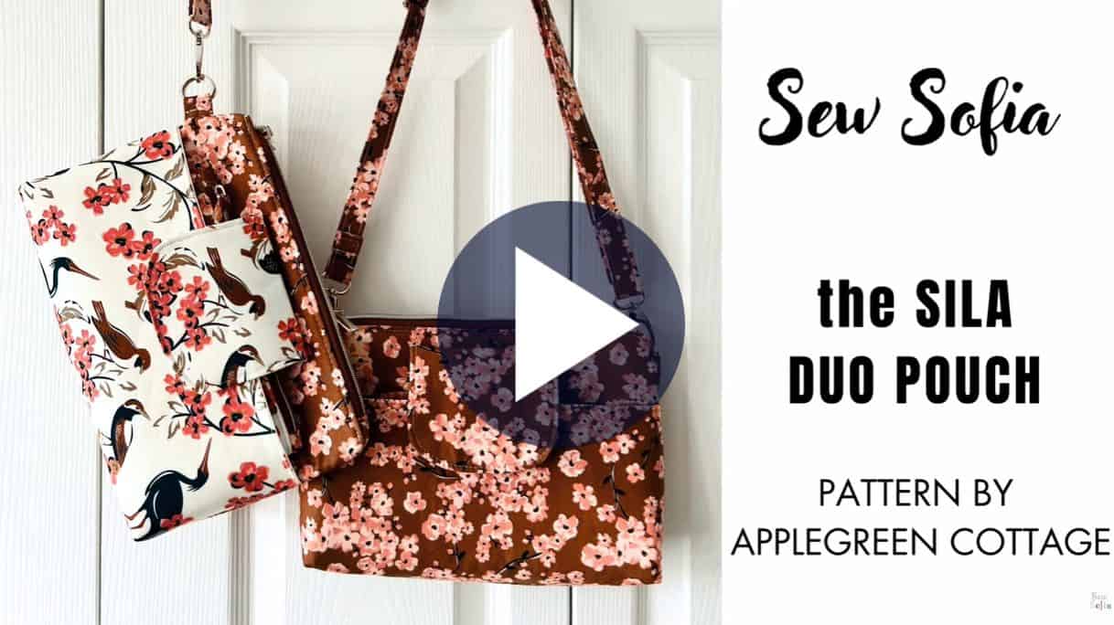 Sila Duo Pouch video sewing tutorial by Louise at SewSofia.