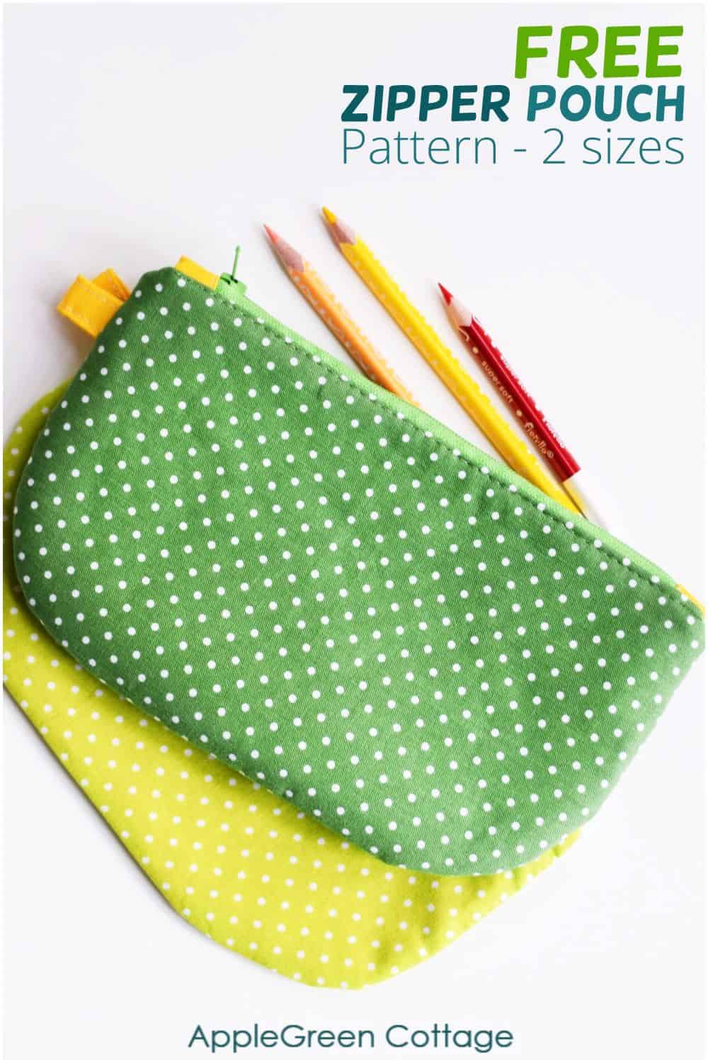 7 Absolutely Free Zipper Bag Patterns You'll Love - AppleGreen Cottage