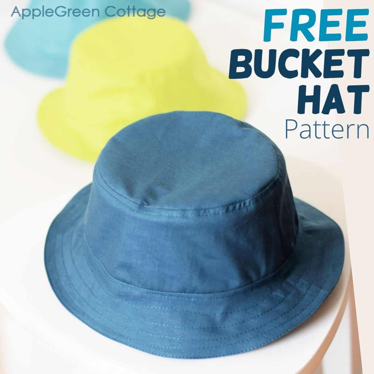 FREE Bucket Hat Pattern by AppleGreen Cottage - in 5 Sizes!