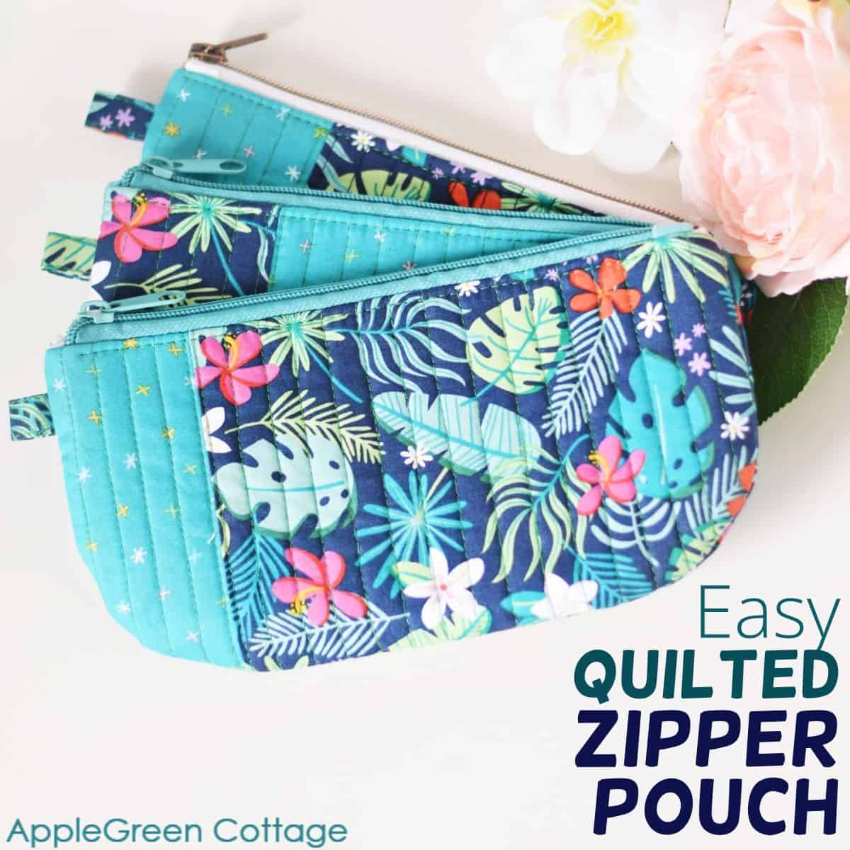 DIY CIRCLE POUCH BAG - 2 Sizes  How to Make a Cute Zipper Pouch