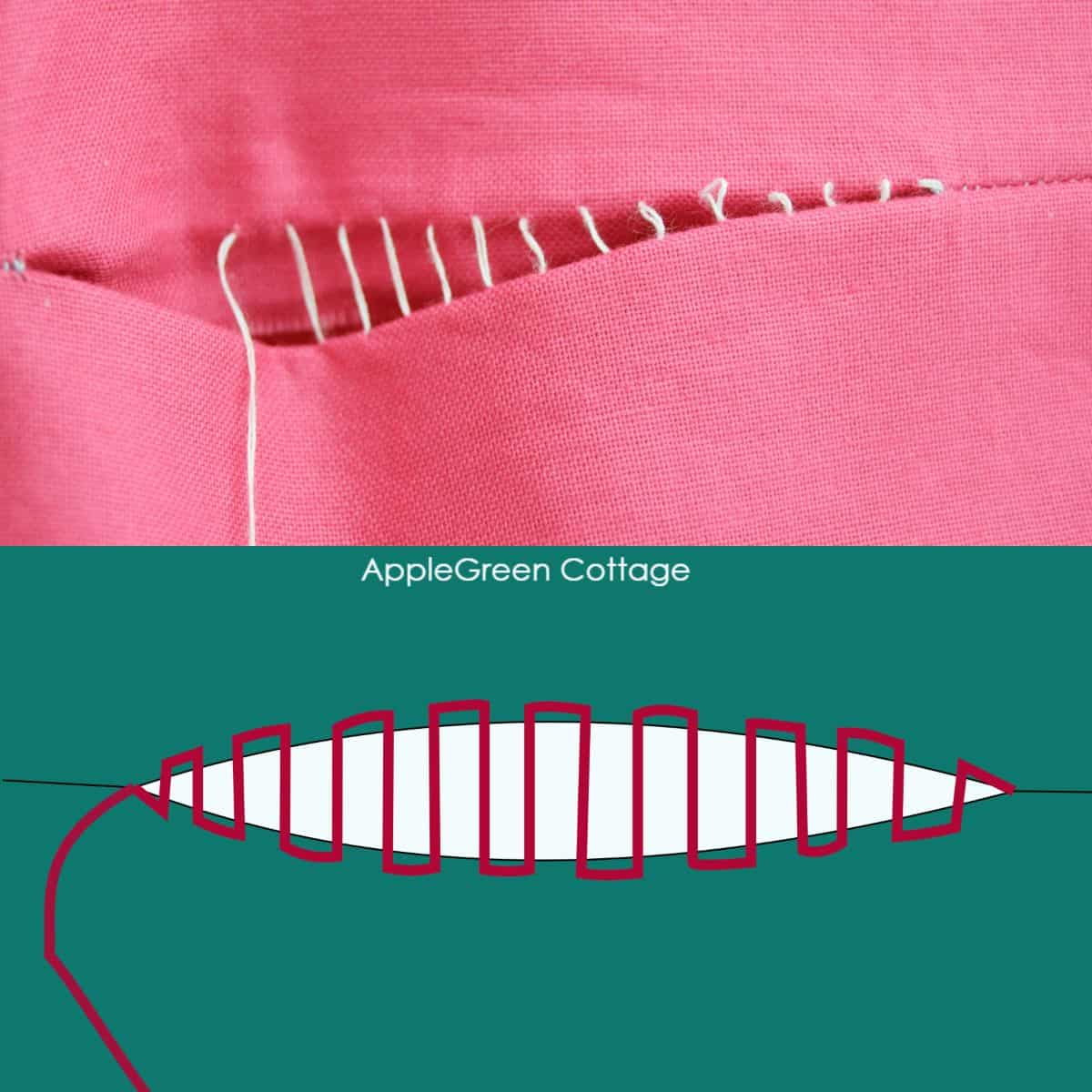 ladder stitching diagram at applegreen cottage