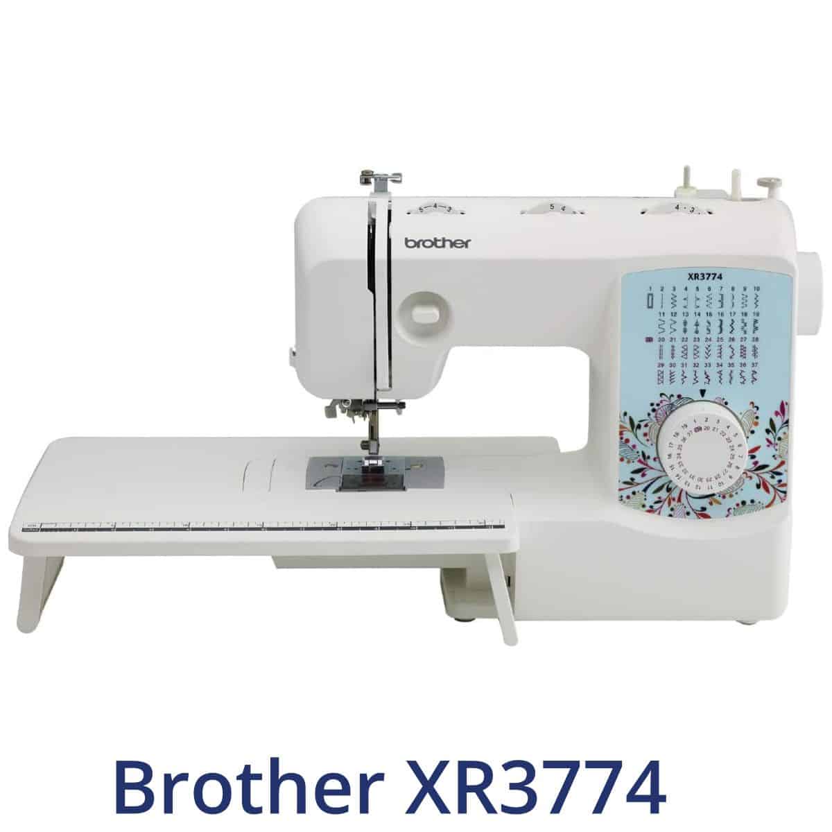 Brother XR-3774 lightweight 15 class w/drop in bobbin. Simple and light.  Not heavy duty. (Video 168) 