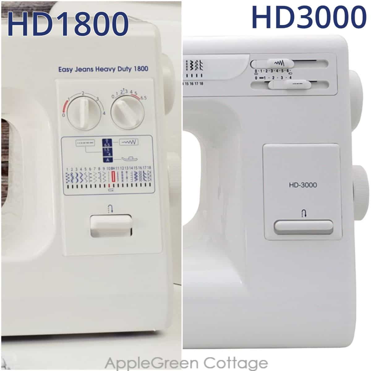 Compare the Janome Hd3000 Vs Janome Hd1000