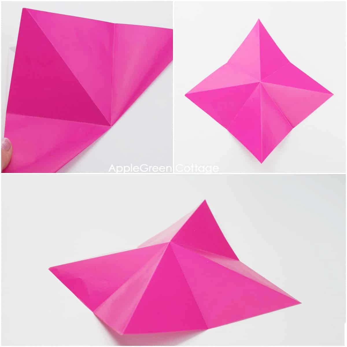 folding paper squares to make origami stars