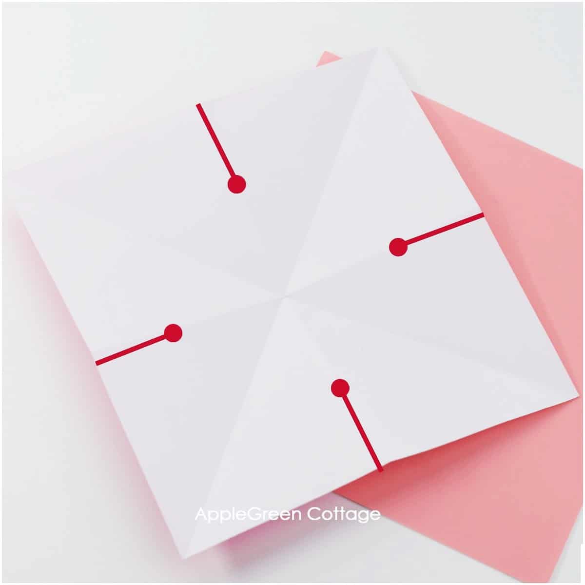 how to make an paper star piece of paper with markings for cutting
