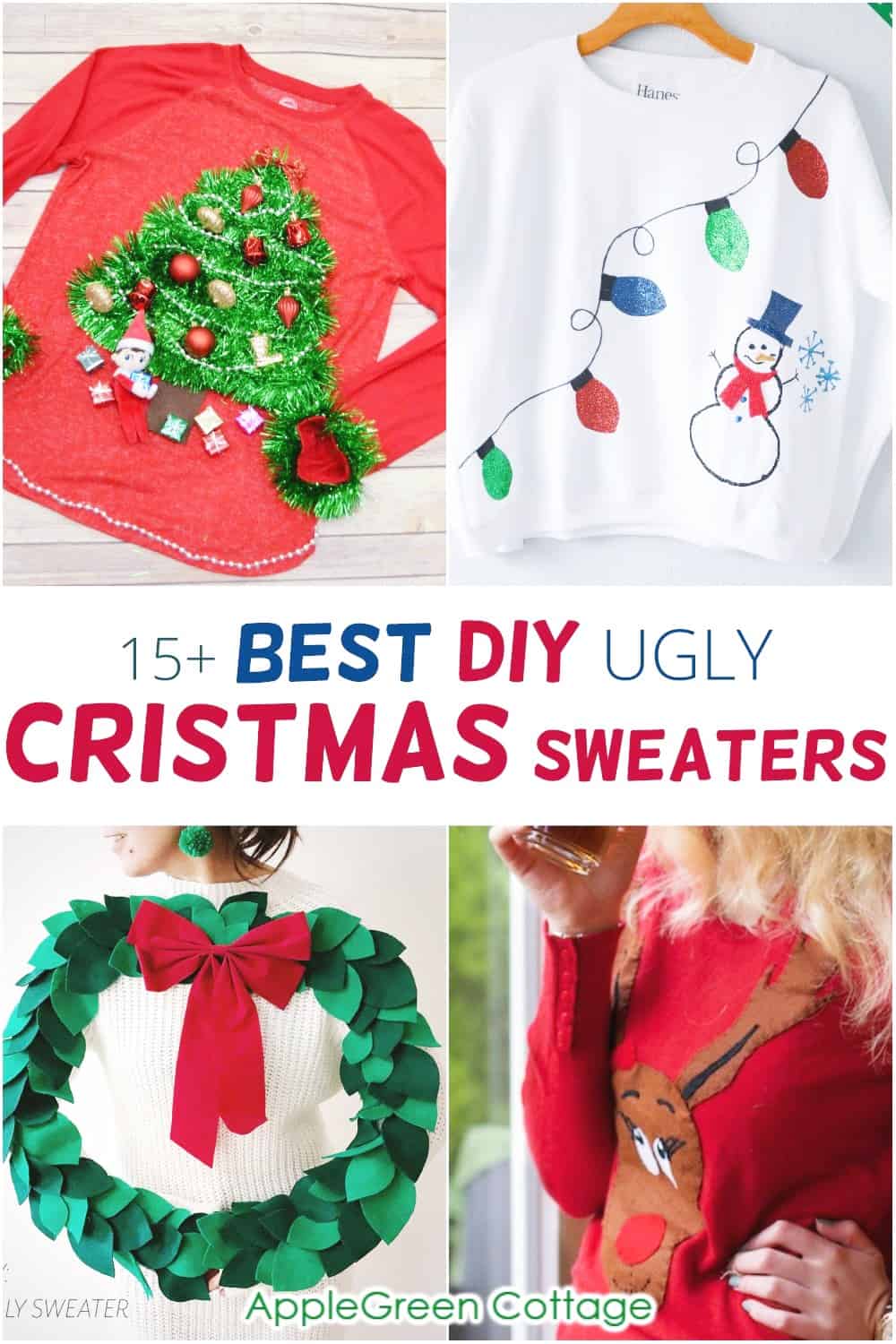 15+ Best Diy Ugly christmas sweater Ideas for 2022 AppleGreen Cottage