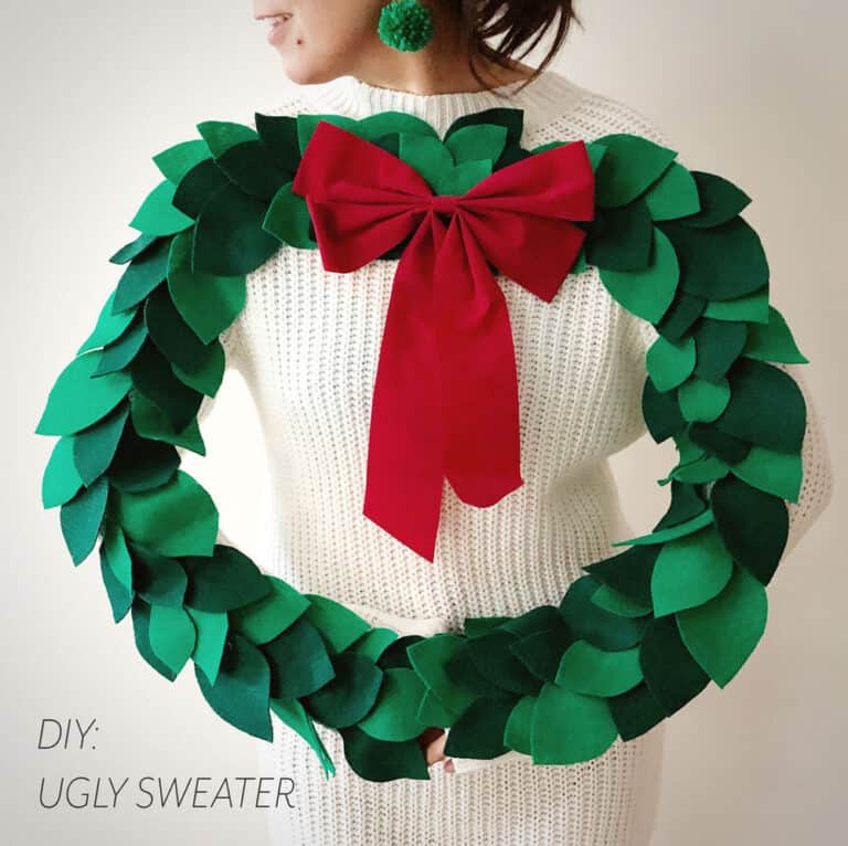 Diy fireplace ugly christmas sweater