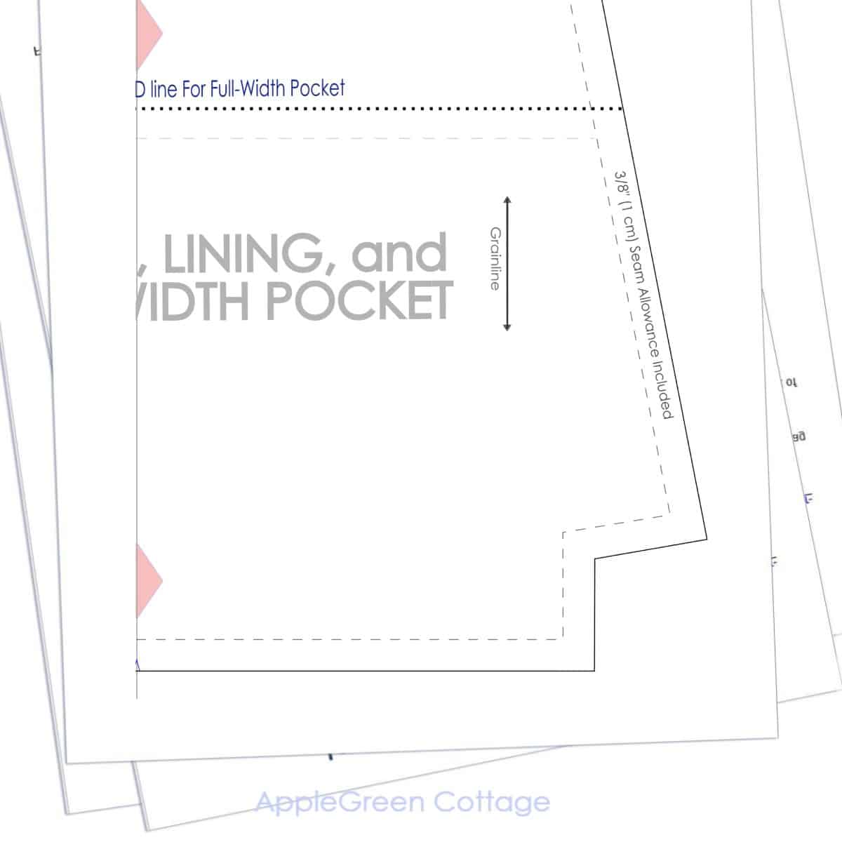 paper prints of a digital sewing pattern